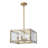 4-Light Dimmable Glass Chandelier-1241798026