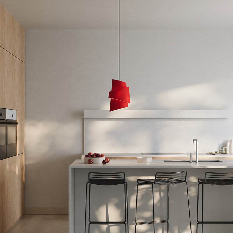 Croissant Pendant Light, Poppy, Black