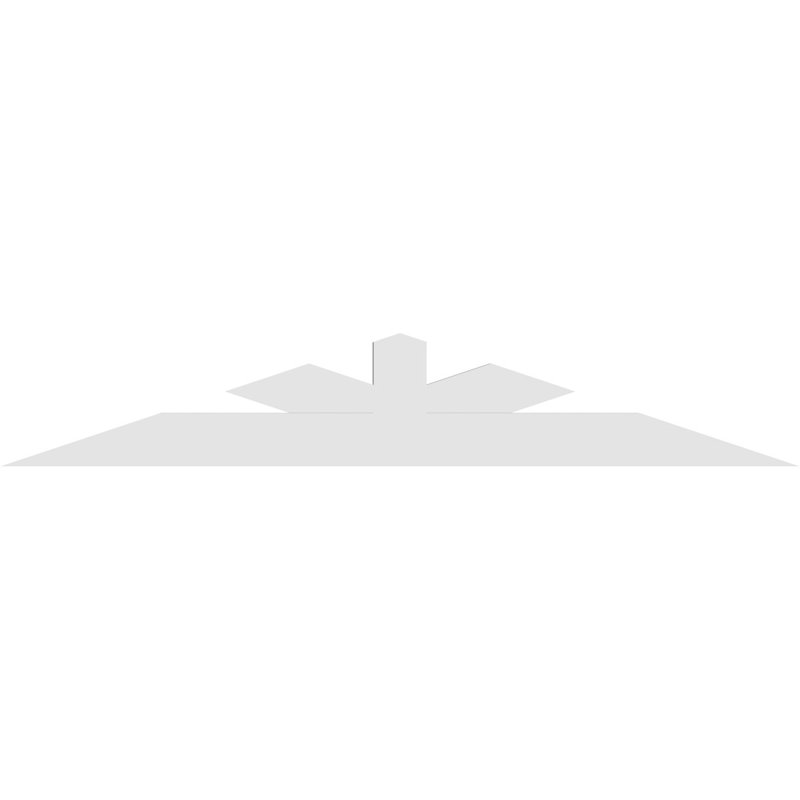 Saratoga Architectural Grade Gable Bracket, 10" H x 60" W (Pitch: 4/12), 2" D x 4" F, PVC