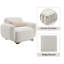 Fauteuil d'appoint Darius Boucle avec 1 coussin décoratif