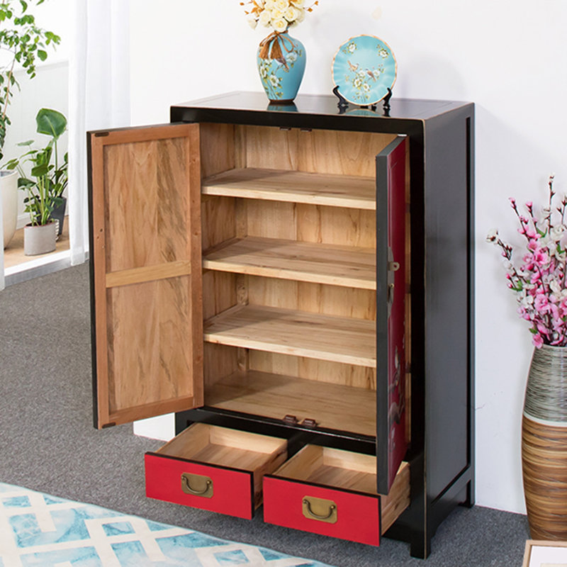 Armoire de rangement pour chaussures en bois massif 16 paires