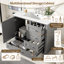 Meuble-lavabo simple avec plateau en céramique Shalimar, armoire de rangement moderne avec porte à fermeture douce et structure en bois massif, style autoportant-680586524-734106710