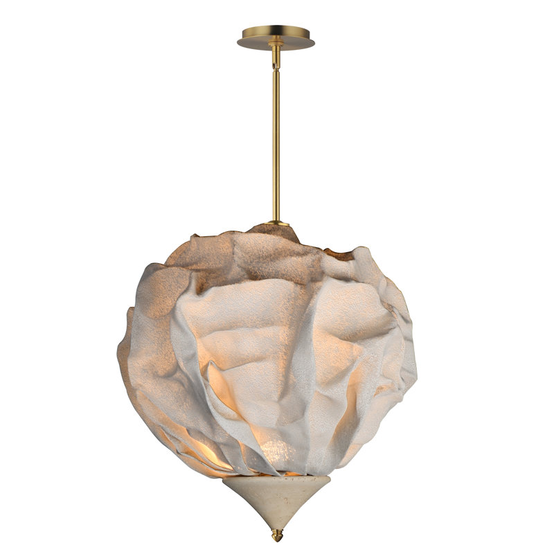 Shroud 1 - Light LED Pendant, 220 Lumens, 75" H x 28" W x 28" D