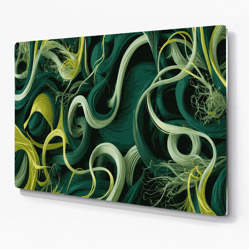 «Biomorphic Abstraction 42», art mural en métal vert, H 20 po x l 24 po