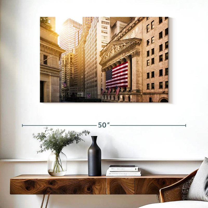Drapeau américain Harpa Wall Street, H 26 po x l 39 po