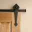 Ensemble de quincaillerie de porte de grange à porte simple martelée Spade-22441283