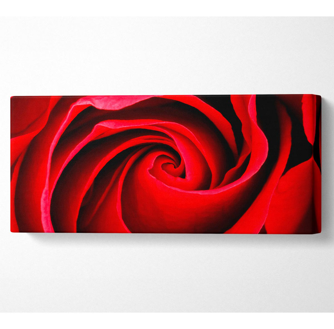 Rote Rose Seide - Kunstdrucke auf Leinwand - Wrapped Canvas