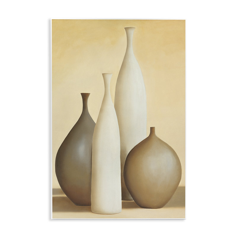 Art mural sur bouteilles en pot neutre par Arlene Stevens, H 19 po x l 13 po