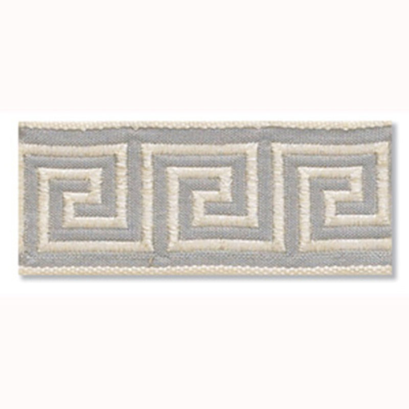 Tissu tressé de couleur grecque filtrée, Argent