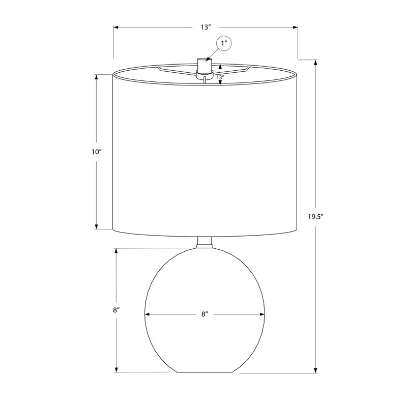 Lampe de table contemporaine en béton gris 20 po avec abat-jour tambour en lin ivoire et interrupteur à 3 voies - Éclairage décoratif pour le salon, la chambre à coucher et le bureau