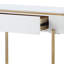 Table de canapé l 46,6 po Sadia en blanc et or