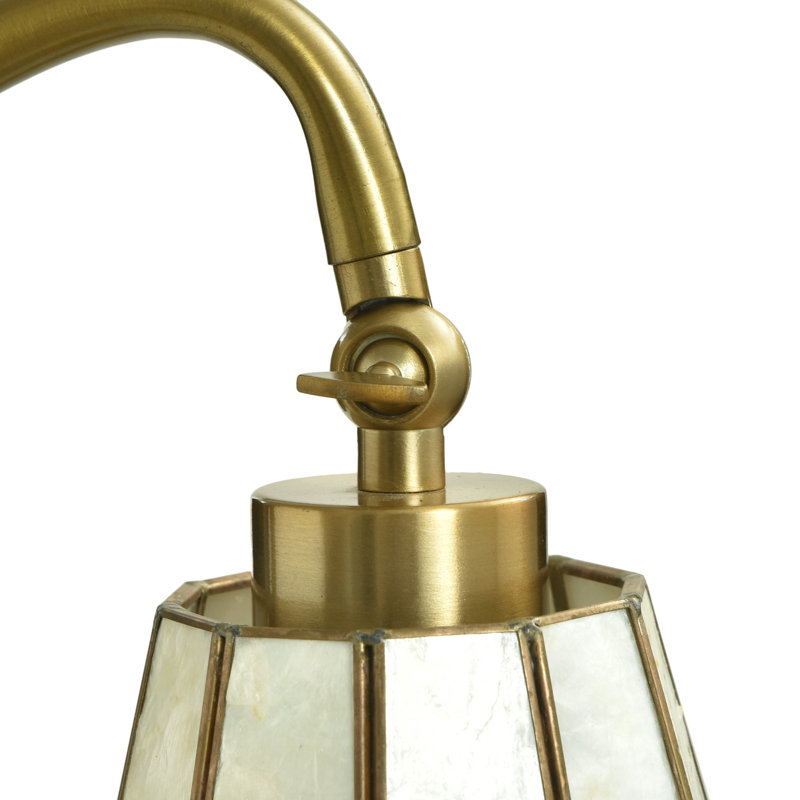 Tamara Day for Stylecraft Verity Table Lamp - Polished Brass - Brass & Capiz Formica Shade