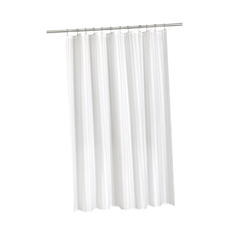 Shower Polyester Shower Curtain, White