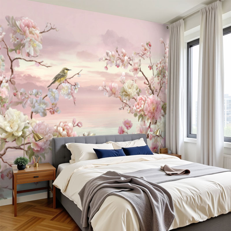 Papier peint adhésif auto-adhésif moderne pour la chambre à coucher L 100 po x l 144 po Peel and Stick