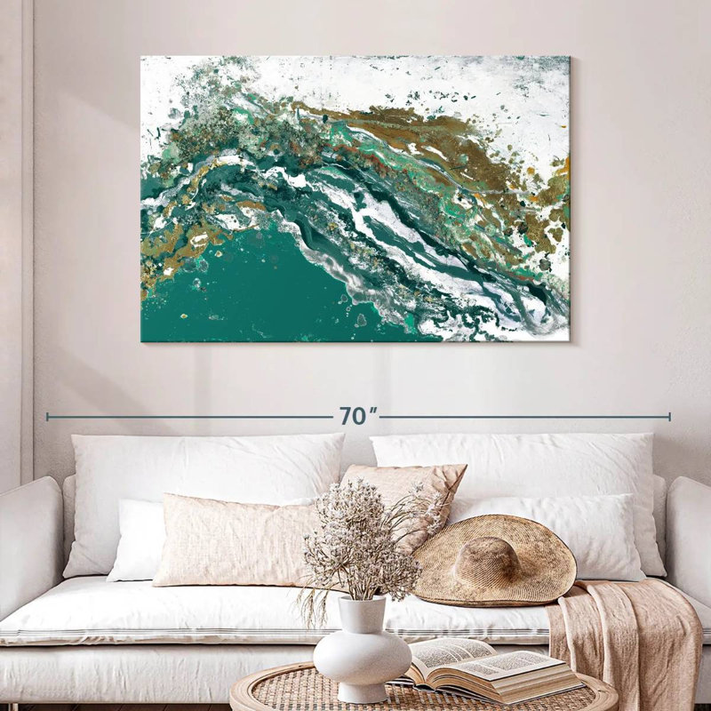 Turquoise Turbulence, 32" H x 48" W