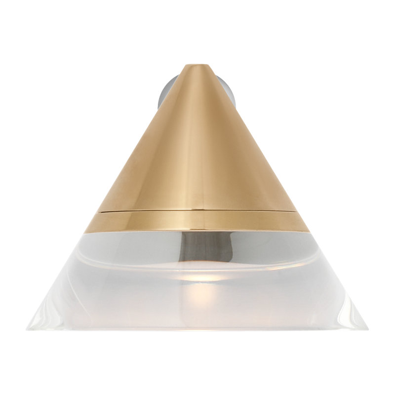 Midrand 1 - Light LED Armed Sconce,  Clear, Hand-Rubbed Antique Brass