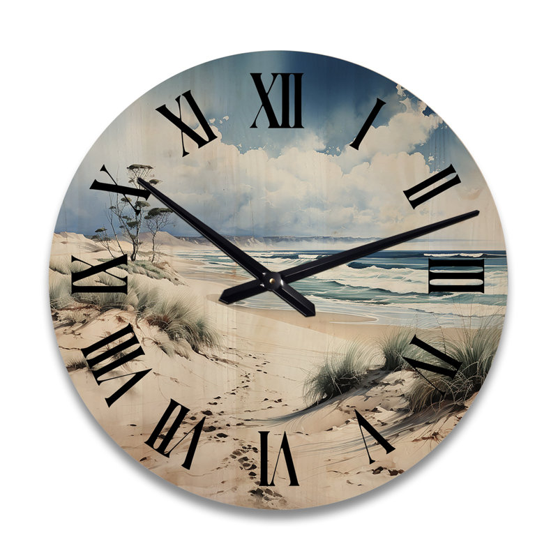 Horloge murale en bois massif Rusank, Grand