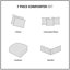 Luxury Bedding - 7 Piece, King, Purple Piece Comforter King-121232189-121232190