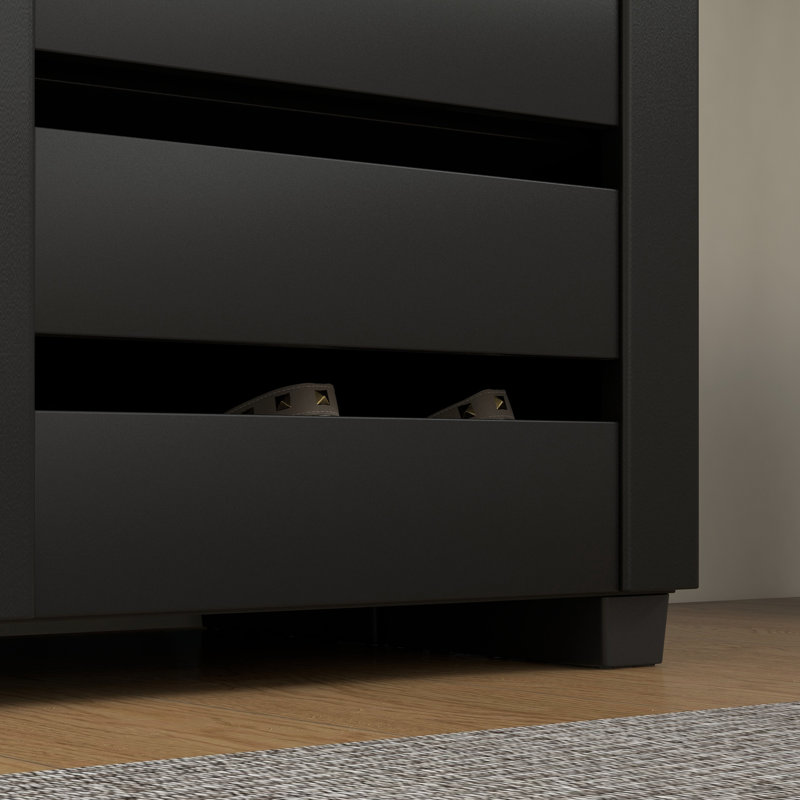 15 Pair Shoe Storage Cabinet, Black