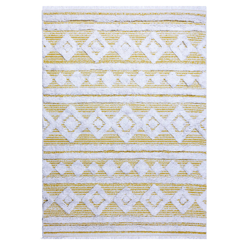 Tapis rectangulaire en coton Sutapa, Tapis de couloir 2 pi 6 po x 6 pi 7 po