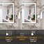 Miroir de salle de bain mural avec cadre DEL-92000432-92000435