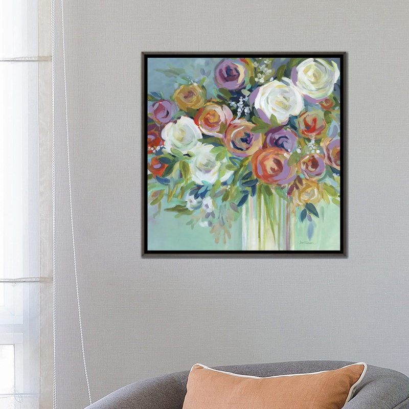 "confetti bouquet ii" par carol robinson-print, H 26 po x l 26 po x P 1,5 po, Toile tendue