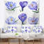 Tapisserie crocus dessiné main florale-28504143