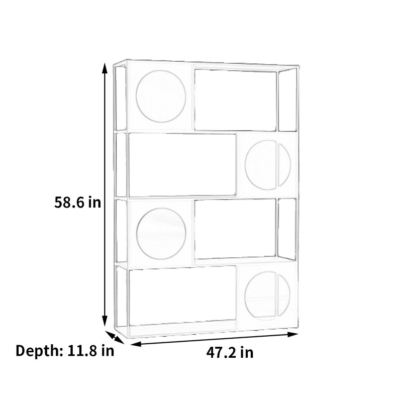 Jopling, (4 tablettes) H 58,6 po x l 47,2 po x P 11,8 po