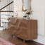 Buffet 63 "à motif de vagues moderne avec 4 portes, tablettes réglables et finition grain de bois noyer