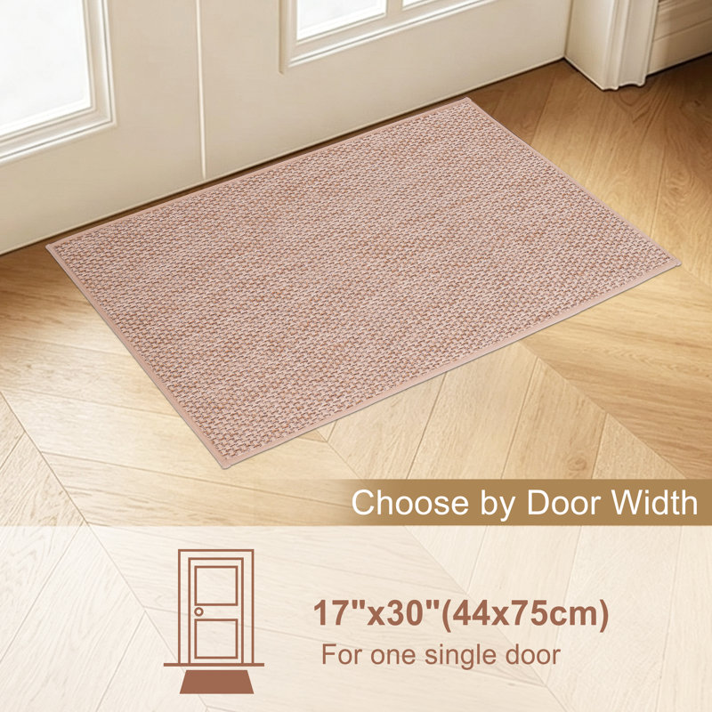 Non-Slip No Pattern New Year's Doormat, Beige, 44 cm × 75 cm
