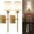 QINER Dimmable LED Wall Sconce Set Of 2, Battery Operated Wall Lights With Remote Control, Timer, Wireless Wall Lamp For Bedroom, Hallway, Stairs