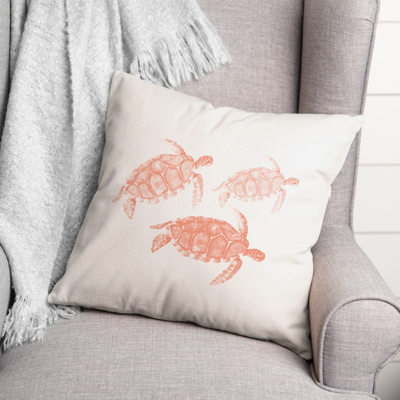 Reversible Throw Pillow, Orange