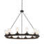 Lustre à 12 lumières en forme de roue de wagon Hendon-1314621825