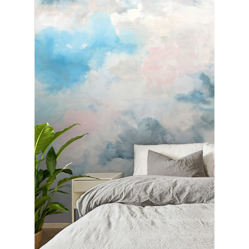 Adhésif mural bleu Nimbus