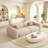 Modern simple cream style sofa-106017647