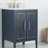 24'' Free-standing Single Bathroom Vanity with Carrara Marble Vanity Top-1813973350