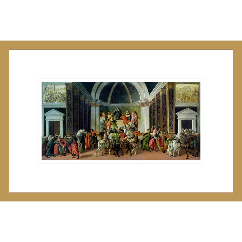 «The Story of Virginia» par Sandro Botticelli - Estampe numérique encadrée, H 11,12 po x l 16,75 po