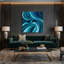 Art mural sur toile dégradé abstrait bleu 48-722263150