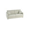 Canapé-lit à accoudoirs carrés en cuir véritable à grain carré de 77 po avec matelas en mousse à mémoire de forme Adalise Italian-1011762541