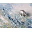 Tapis bleu clair tissé à la machine à motif abstrait Keimar-24431694