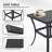 2-Person Outdoor Patio Bistro Metal Rocking Conversation Set With Table-681509128