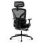 High Back Ergonomic Office Chair with Retractable Footrest, Breathable Mesh, Adjustable Lumbar Support, 3D Armrests & Headrest, 130° Tilt, Black legs & Black Seat