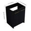 Élégant meuble-lavabo autoportant 24 po - Châtaignier noir avec portes à fermeture en douceur 24 po