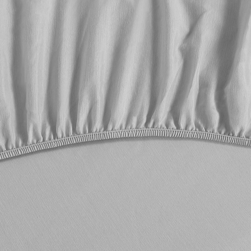 Ensemble de draps en bambou et rayonne avec taies d'oreiller, Gris clair, Ensemble de draps pour lit double + 5 pièces supp