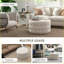 Repose-pieds capitonné rond 31,5 po pour le salon, beige - Polyester