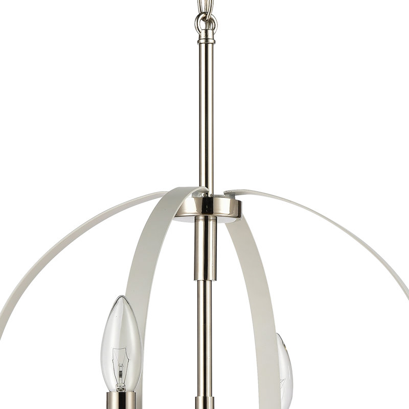 Rotunde 18'' Wide 4-Light Chandelier - Matte White, 25" H x 18" W x 18" D, White, 4 Lights