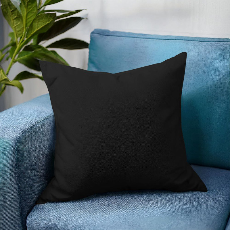 Cushion Cover, Black, Square 40cm