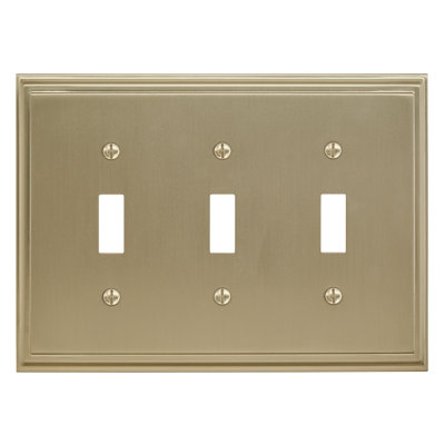 Mulholland 3-Gang Toggle Light Switch Wall Plate