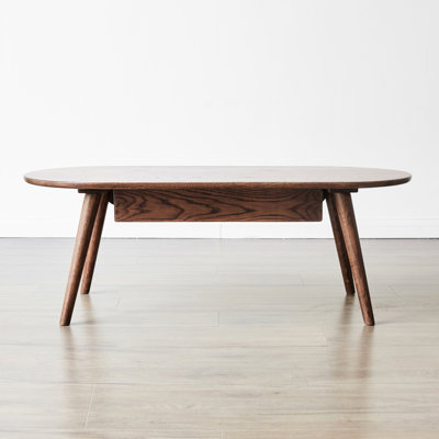 Quality Solid Wood Plant Stand - Walnut Finish, Drawer Compartment, Greenery Display Oval Oak Table Build, 2 Drawers, Home Furnishing Essential