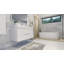 Ensemble de meuble-lavabo de salle de bain simple fixé au mur 47 po Leni-33655769